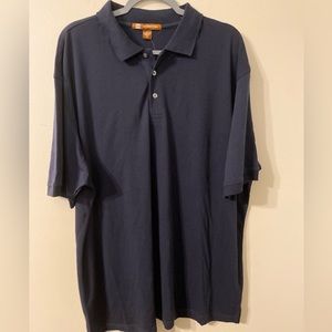New NWT Harriton Navy Blue Basic Polo Shirt Short Sleeve‎ Mens Size 2XL XXL